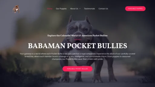 A screenshot of Babamanpocketbully.com