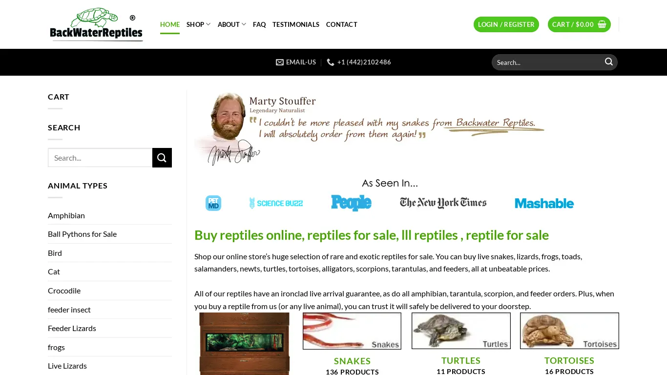 is backwaterreptilesandlizardsmonitor.com legit? screenshot