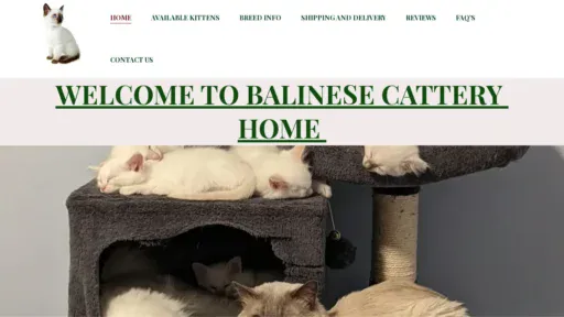 A screenshot of Balinesecattery.com
