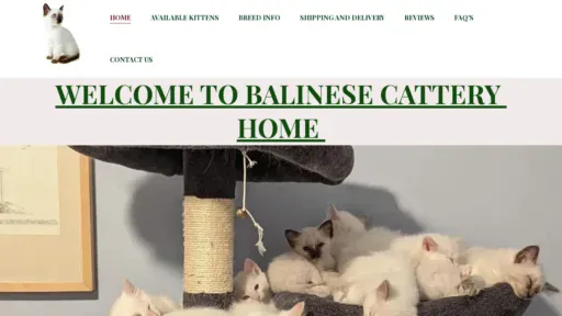 A screenshot of Balinesecatteryhome.com