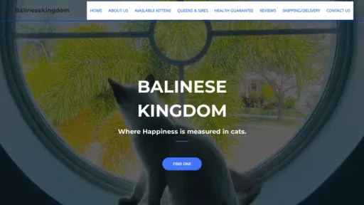A screenshot of Balinesekingdom.com