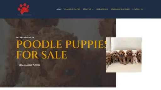A screenshot of Bayareapoodles.com