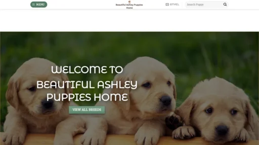 A screenshot of Beautifulashleypuppieshome.com