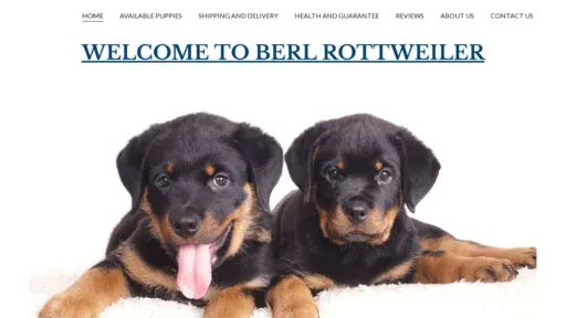 A screenshot of Berlrottweiler.com