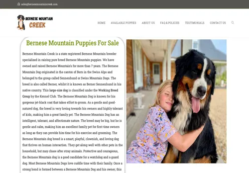 is bernesemountaincreek.com legit? screenshot