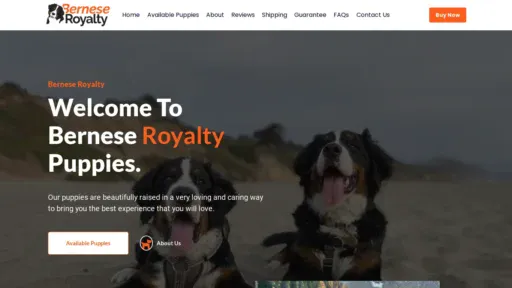 A screenshot of Berneseroyalty.com