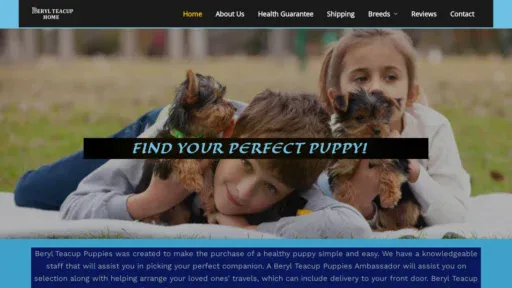 A screenshot of Berylteacuphome.com