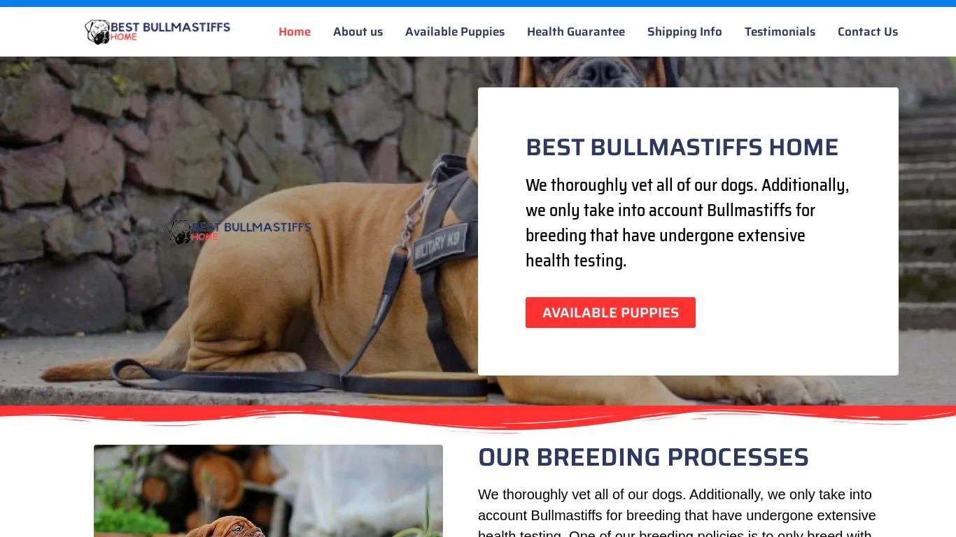 is bestbullmastiffshome.com legit? screenshot
