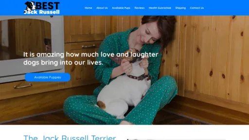 A screenshot of Bestjackrussell.com