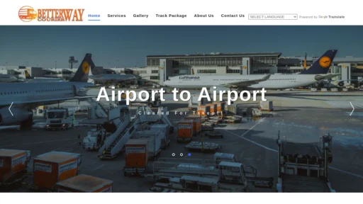 A screenshot of Betterwaycourier.com