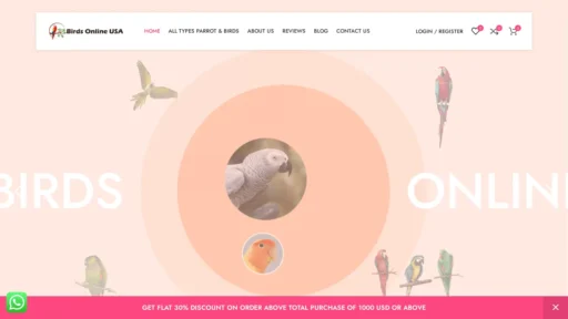 A screenshot of Birdsonlineusa.com