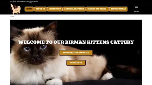 A screenshot of Birmankittenscattery.net