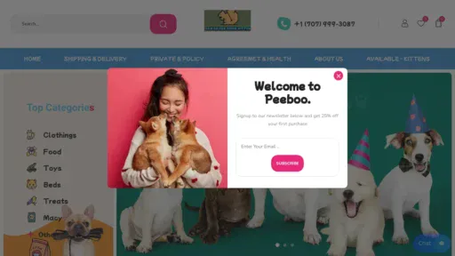 A screenshot of Bkhsilverhomekitten.com