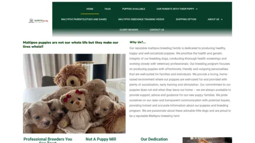 A screenshot of Blakesfurfamily.com