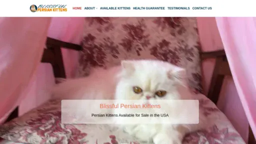 A screenshot of Blissfulpersiankittens.com