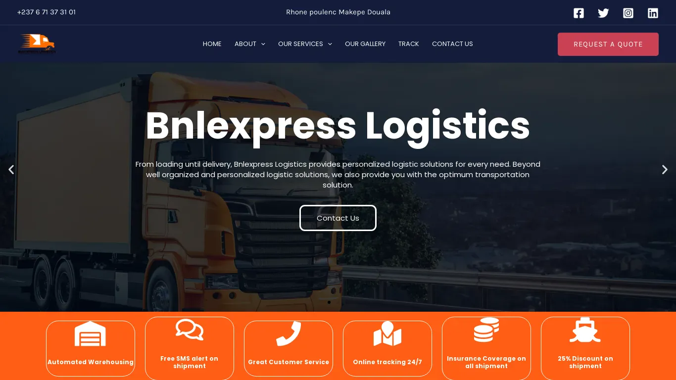 is Bnlexpresslogistics – Fast Reliable and affordable shipping Company legit? screenshot