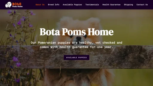 A screenshot of Botapomshome.com