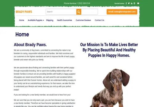 is bradypaws.com legit? screenshot