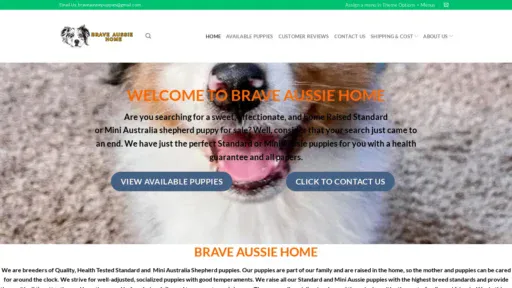 A screenshot of Braveaussiehome.shop
