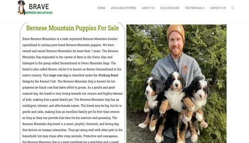 A screenshot of Genlanfamilystbernard.com