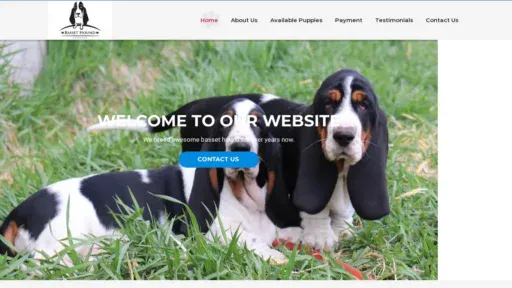 A screenshot of Breedersbassethound.com