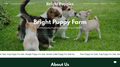 A screenshot of Bright-puppies.com