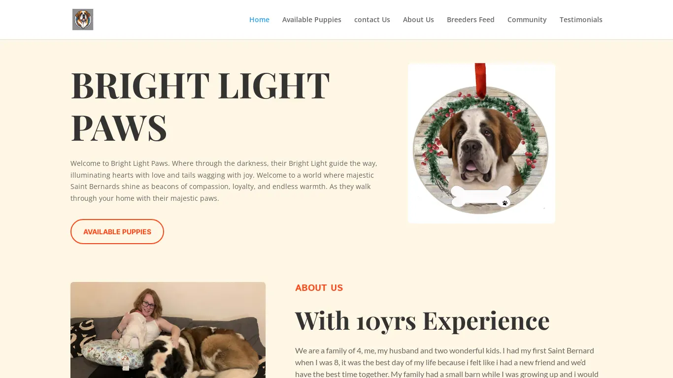 is Bright Light Paws | Purebred Saint Bernard Puppies For Sale legit? screenshot