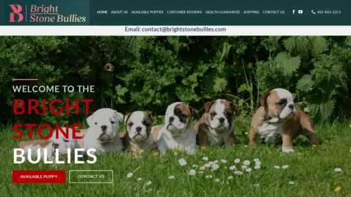 A screenshot of Brightstonebullies.com