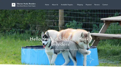 A screenshot of Bringyourhuskypuppyhomenow.com