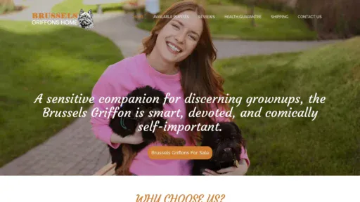 A screenshot of Brusselsgriffonshome.com