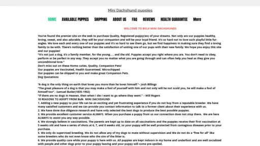 A screenshot of Bulkminidach.online