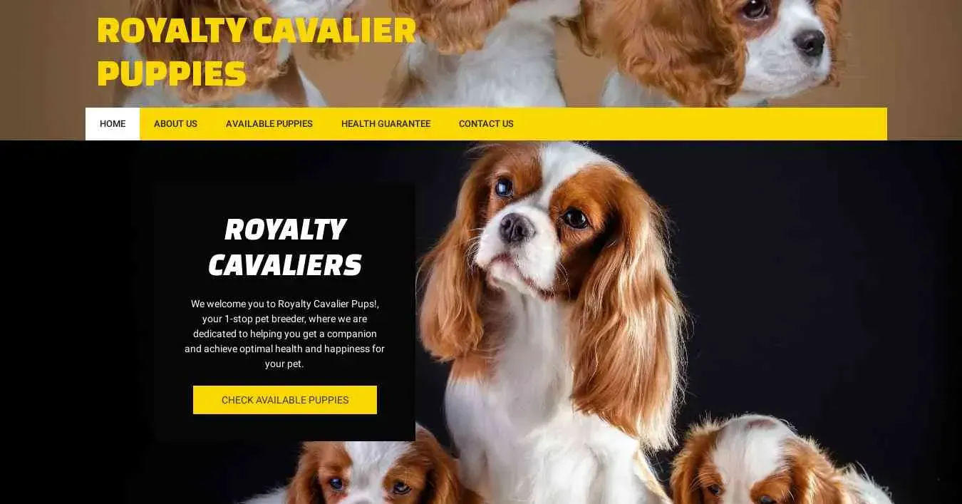 is buycavalierpuppies.online legit? screenshot