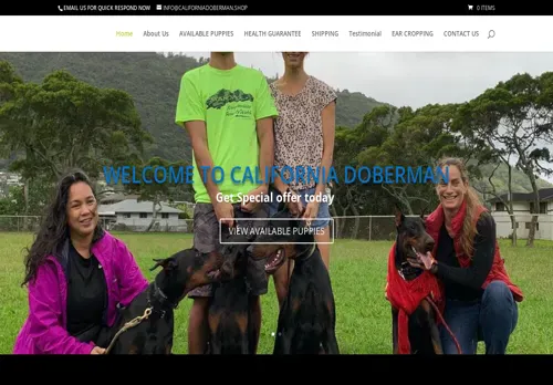 is californiadoberman.shop legit? screenshot