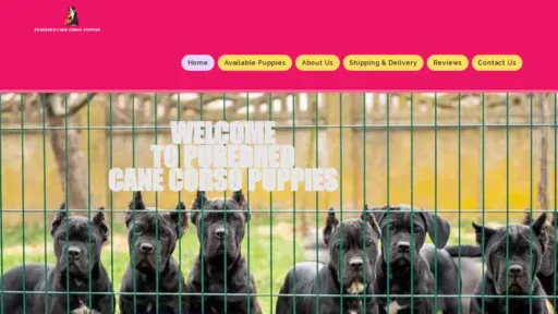 A screenshot of Canecorsopuppyforsale.org