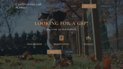 A screenshot of Captivatinggermanshorthairedpointerpuppies.com