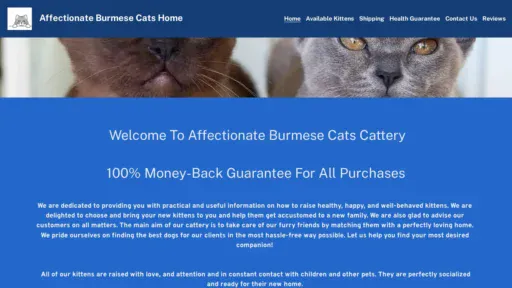 A screenshot of Cardikeangoracats.com