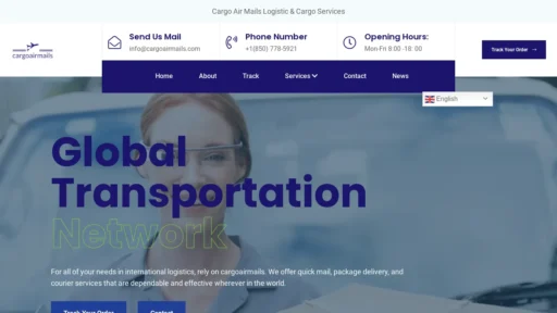 A screenshot of Cargoairmails.com