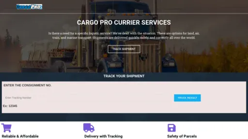 A screenshot of Cargoprocurier.online