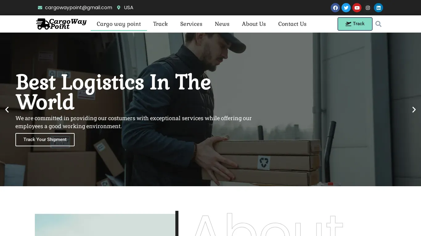 A screenshot of Cargowaypoint.com