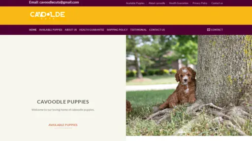 A screenshot of Cavoodlecuts.com