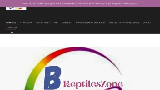 A screenshot of Cbreptileszone.com