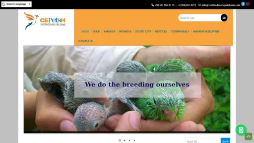 A screenshot of Certifiedexoticpetshome.com