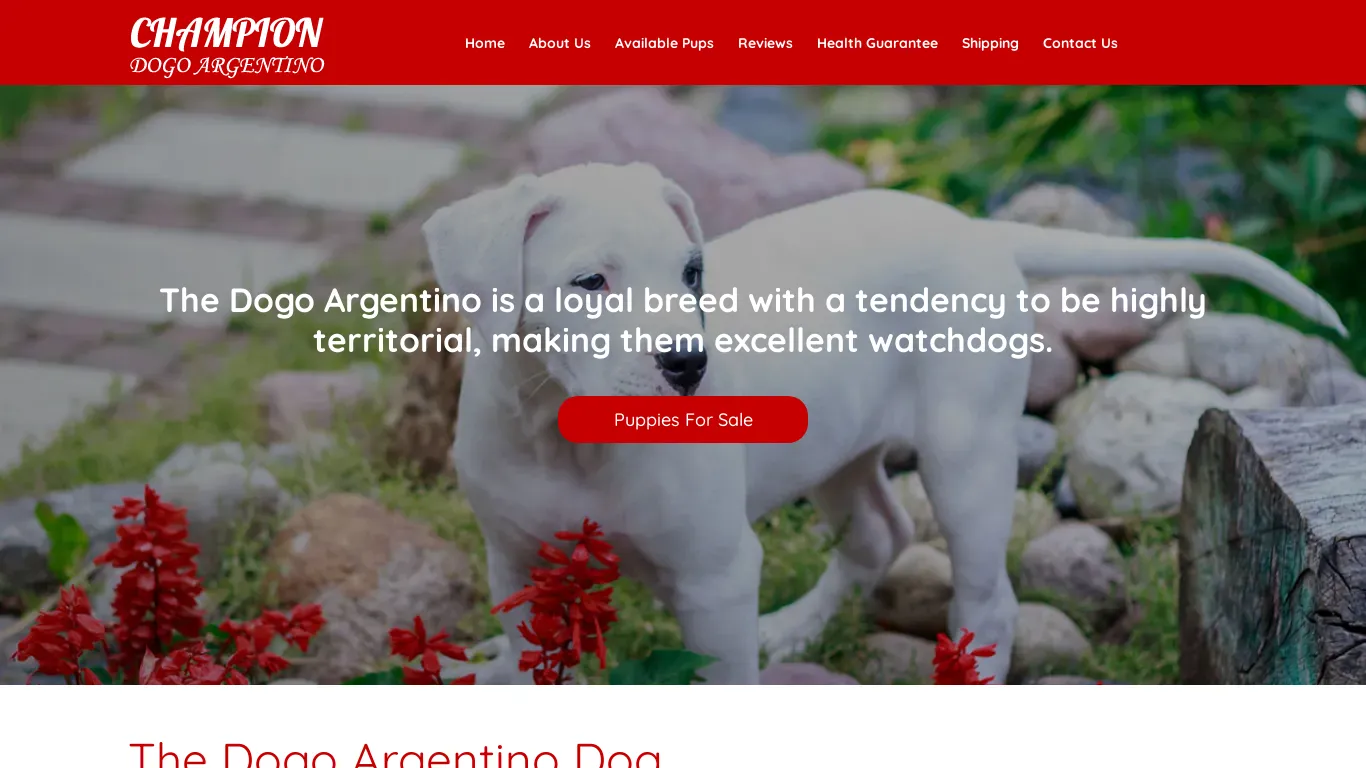 is championdogoargentino.com legit? screenshot