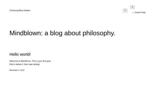 A screenshot of Charmingblueheelers.com