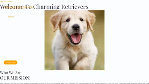 A screenshot of Charmingretrievers.com