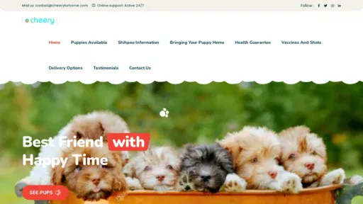 A screenshot of Cheeryfurhome.com