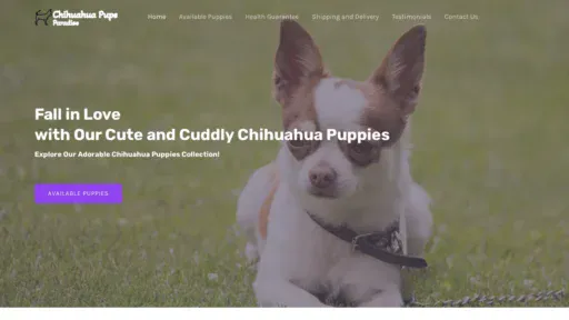 A screenshot of Chihuahuapupsparadise.com