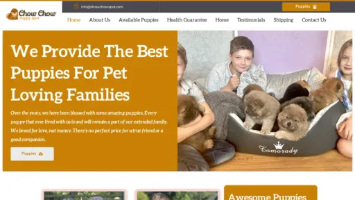 A screenshot of Chowchowspot.com