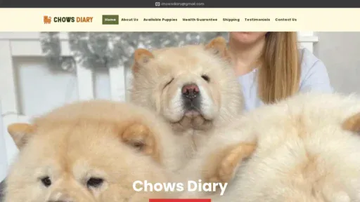 A screenshot of Chowsdiary.com