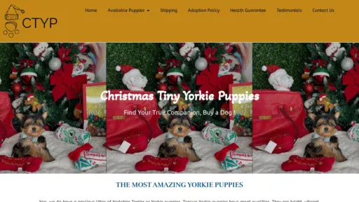 A screenshot of Christmastinyyorkiepuppies.com